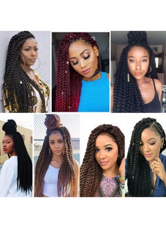 Admutty Havana Twist Crochet Hair 6 Packs 22 inch Crochet Braids Senegalese Twist crochet Hair Jumbo Havana Twist Crochet Braids(4#)  - Image 5
