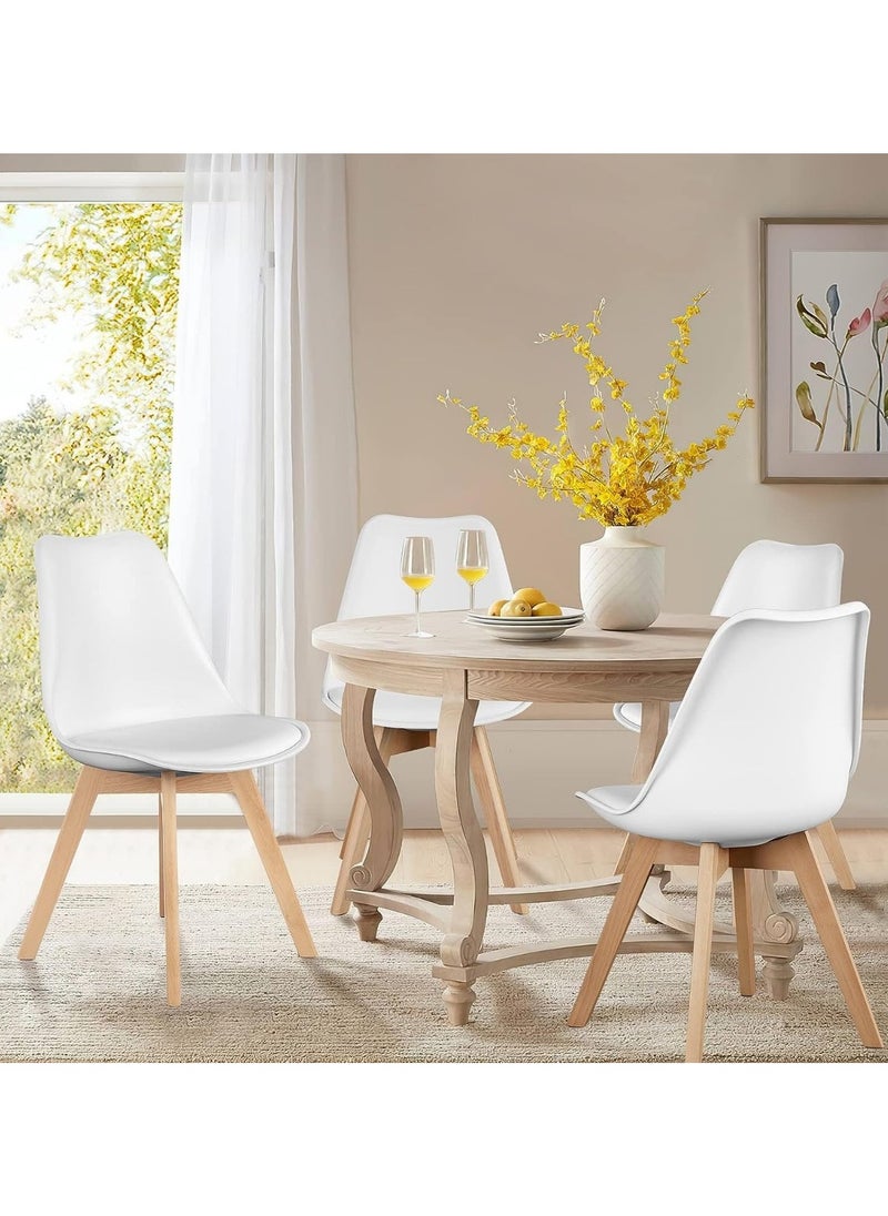 Mahmayi - Mahmayi Ultimate Eames Style Retro White Cushion Chair - Image 1