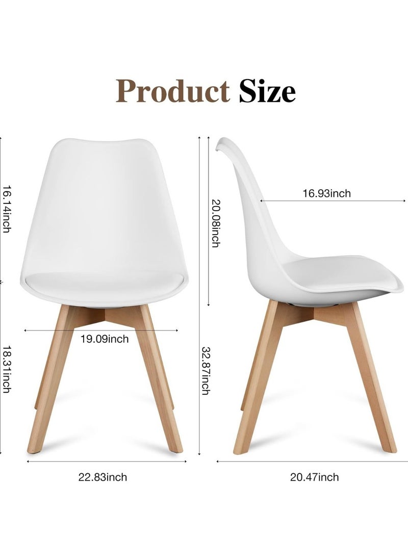 Mahmayi - Mahmayi Ultimate Eames Style Retro White Cushion Chair - Image 1