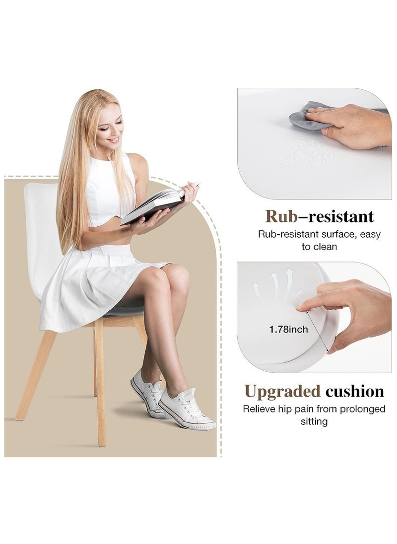 Mahmayi - Mahmayi Ultimate Eames Style Retro White Cushion Chair - Image 1