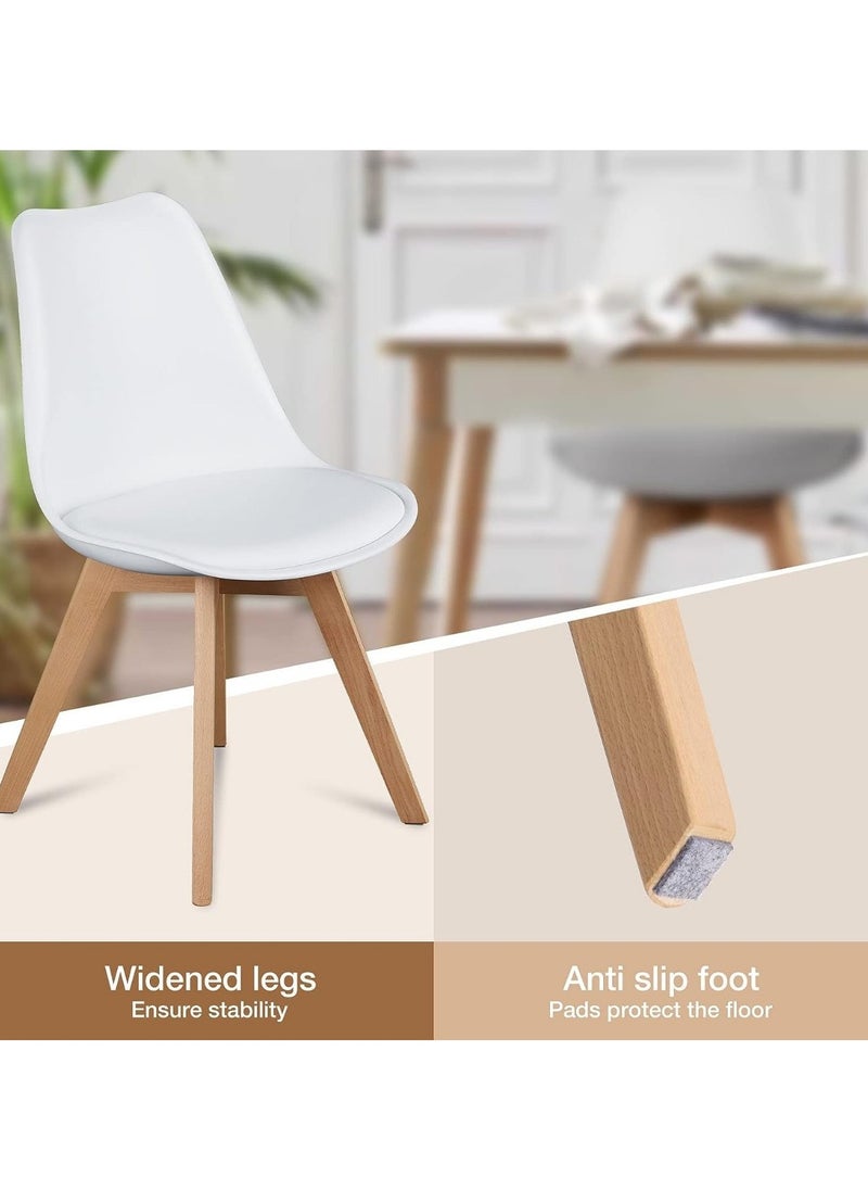 Mahmayi - Mahmayi Ultimate Eames Style Retro White Cushion Chair - Image 1