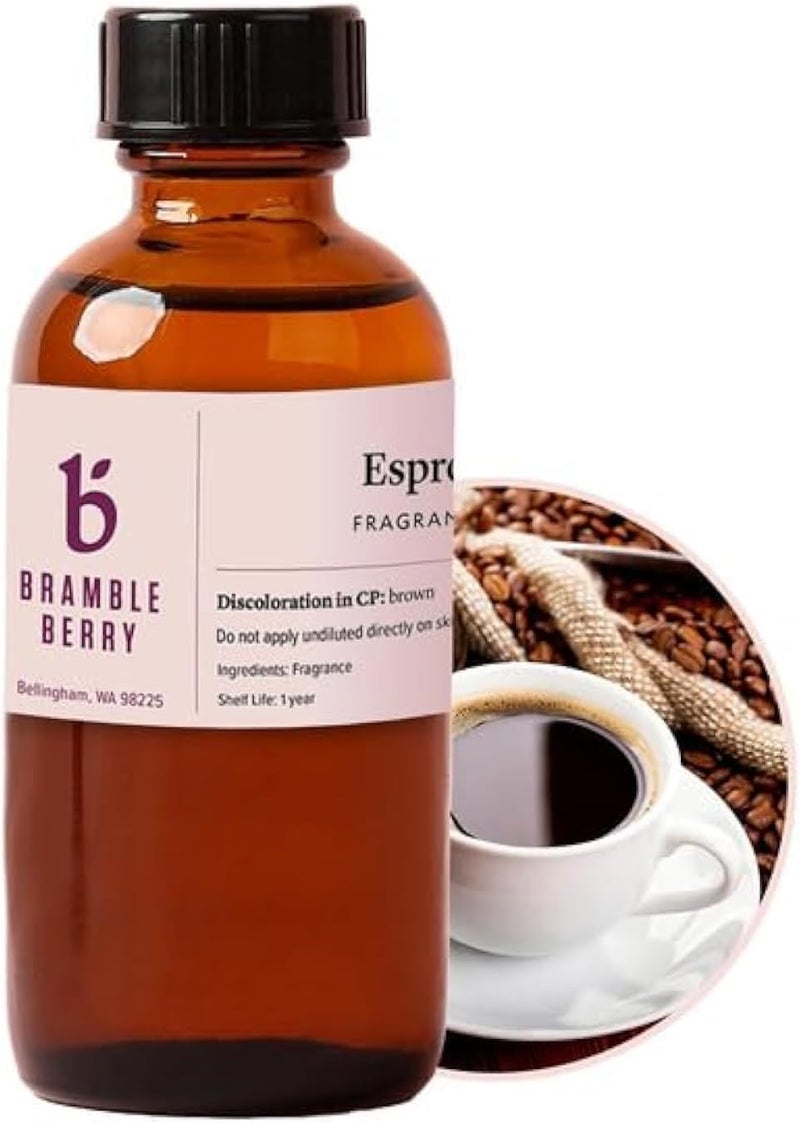 Bramble Berry Espresso Fragrance Oil 2 oz | Bold Coffee Scent for Soap Making, Candles, Lotion, Bath Bombs & Coffee Scrubs | Skin Safe, Vegan, Paraben & Phthalate Free, DIY Craft Essential - Image 1