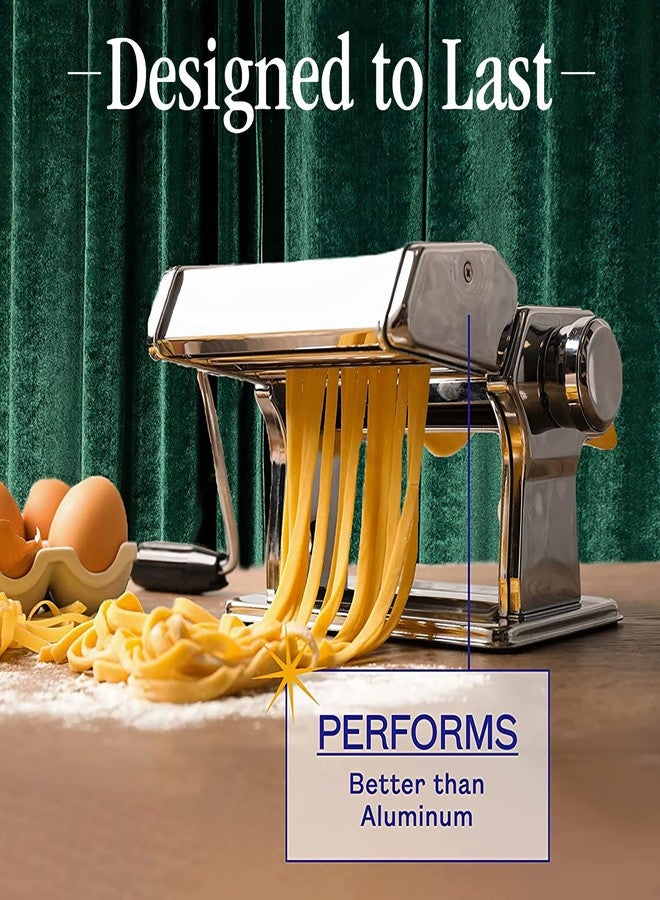 Nuvantee Pasta Maker with 7 Adjustable Thickness Settings - 2 in 1 Noodle Maker with Rollers and Cutter, Make Spaghetti, Fettuccini, Lasagna, & More - Image 2