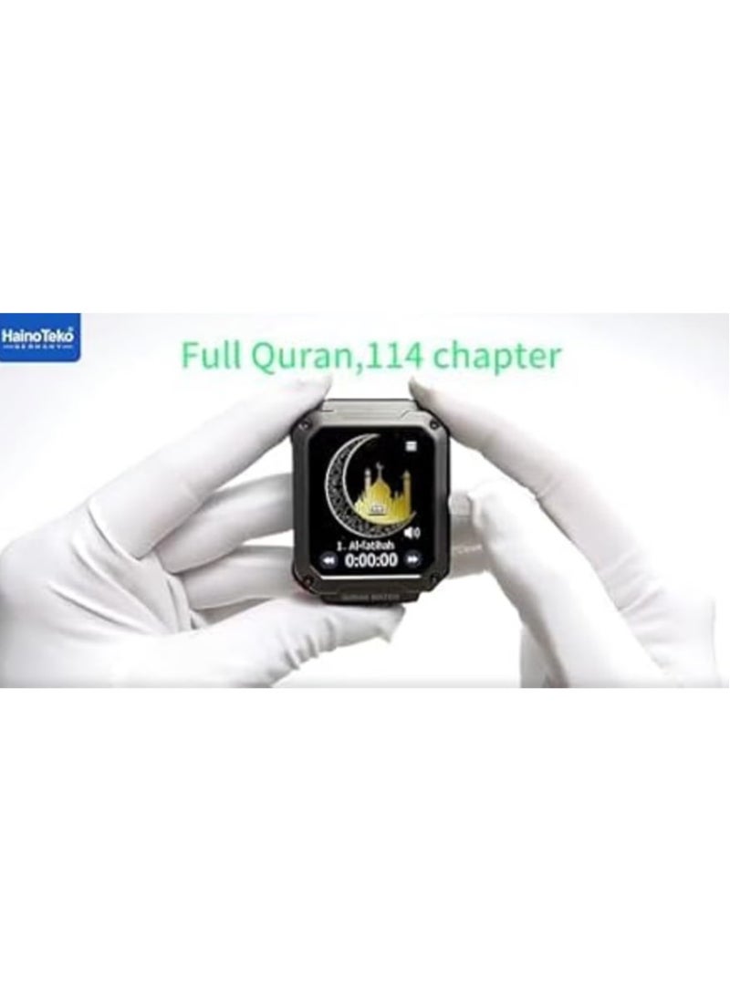 Haino Teko Watch Buds ST-4 Quran Watch & Earbuds Combo | Full Quran (114 Chapters), 5 Times Prayer Times, 4GB MP3 Speaker, Bluetooth Earbuds, Stylish Design, Ideal for Daily Use, iPhone & Android Compatible  - Image 2