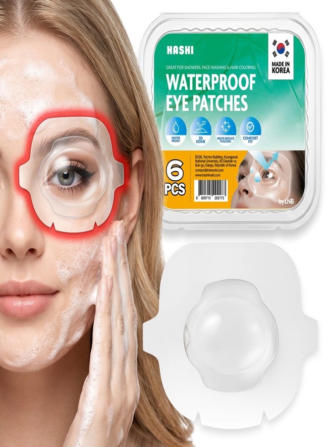 HASHI 6-Count Disposable Waterproof Lash Shield, Made in Korea Eye Cover Patch for Eyelash Extension Care, Showering & Face Washing - Image 1
