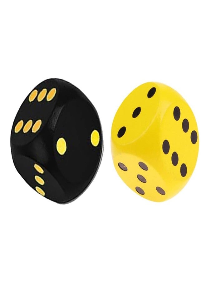 piercing 2PCS Dice Cube, Big Dice for Board Games, Large Size Family Game Night Set, Blue and Yellow Cube Collection Enhancement - Image 1