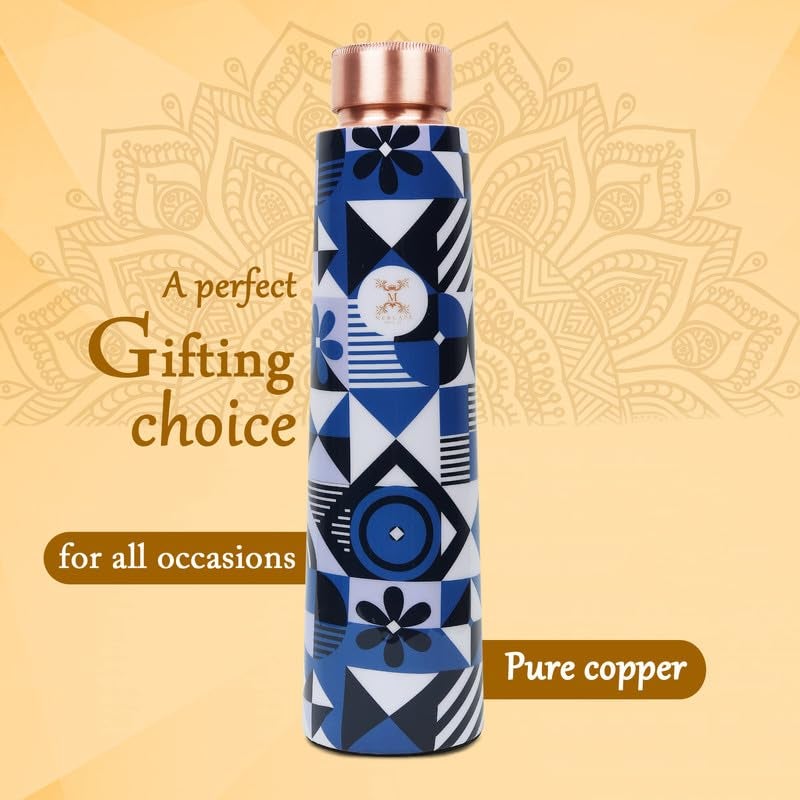 MERCAPE® MERCAPE Pure Copper Water Bottle Experience The Benefits Of Pure Copper Water Bottle-Joint Less, Leak Proof (900Ml) - Image 5