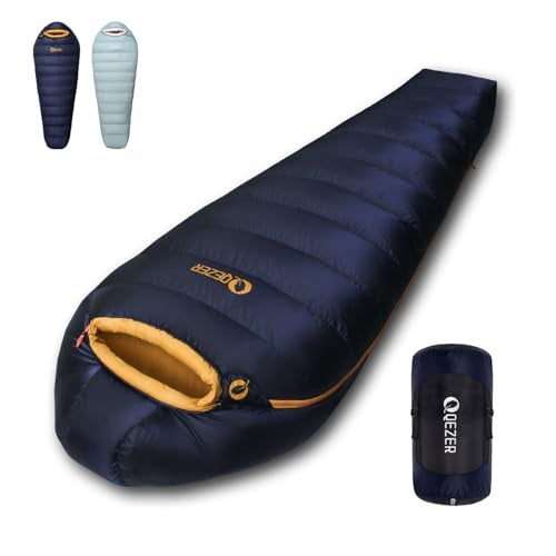 QEZER Down Sleeping Bag for Adults with 620 Fill Power Down Ultralight Mummy Backpacking Sleeping Bag - Image 1