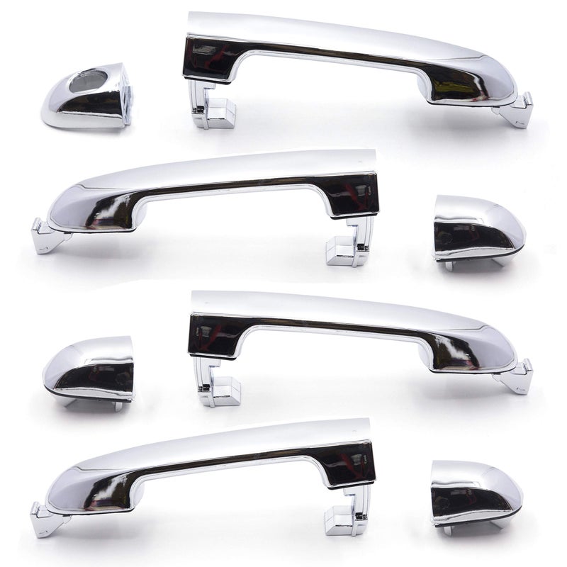 8Pcs Front Rear Left Right Chrome Exterior Door Handle Set Replacement for Kia Forte Cerato Forte5 2009 2013
