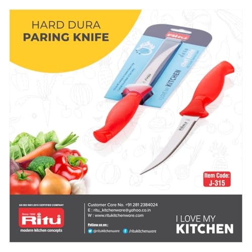 RITU Dura Tomato Knife | 420 Hardened Blade | Standard Durable Stainless Steel Blade for Precision Cutting | Ideal for Chopping, Slicing & Dicing | Ergonomic Handle for Comfort and Control - Image 2