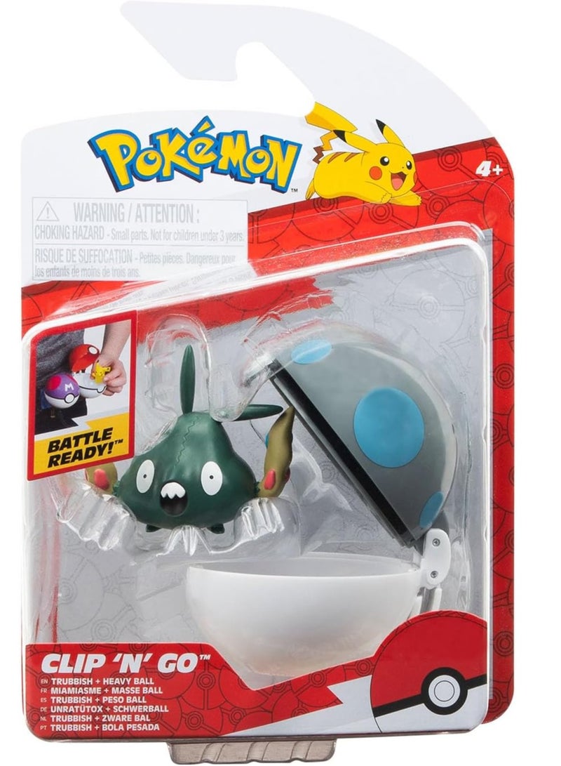 Pokemon Clip 'n Go Ball - Trubbish - Image 1