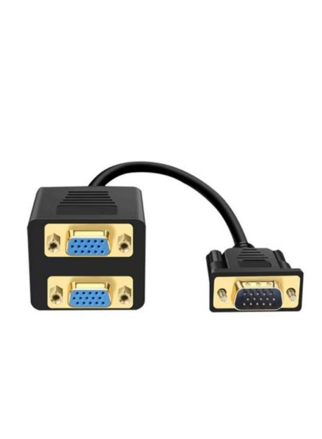 VGA Monitor Dual Splitter Cable Black  - Image 2