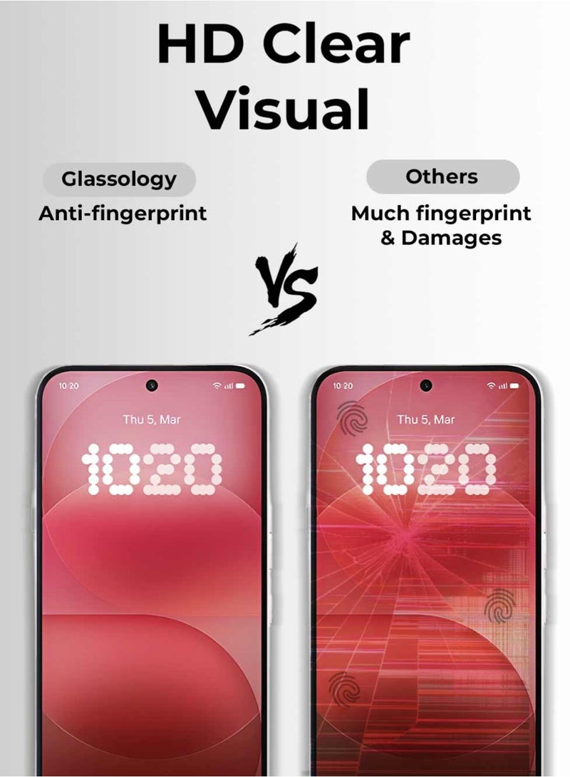 glassology 9H Tempered Glass Screen Protector for Nothing 4A Pro Ultra Clear, Scratch‑Resistant & Bubble‑Free - Image 2