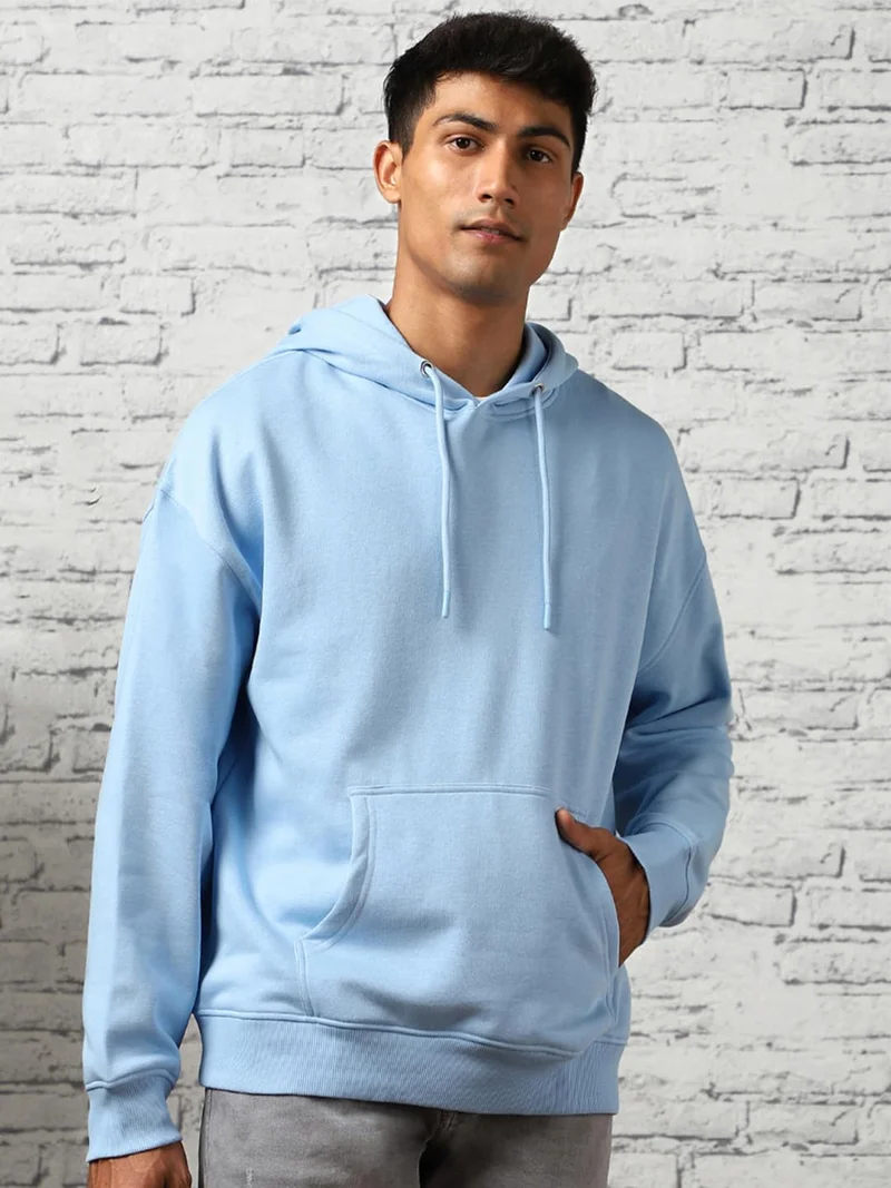 نوبيرو Oversized Blue Hoodie for Men