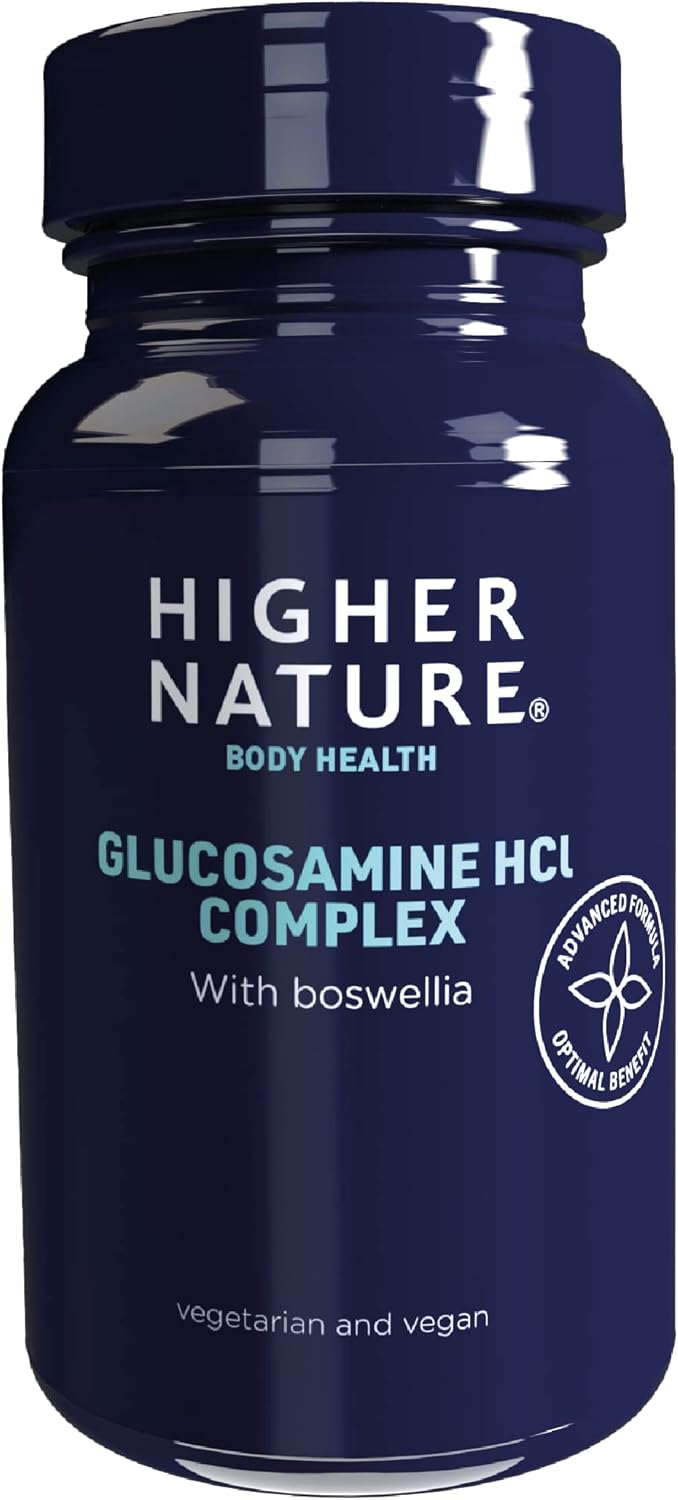 Higher Nature Glucosamine HCl Complex High Strength Support Staying Active with Boswellia Vegetarian Vegan 90 Tablets - Image 1