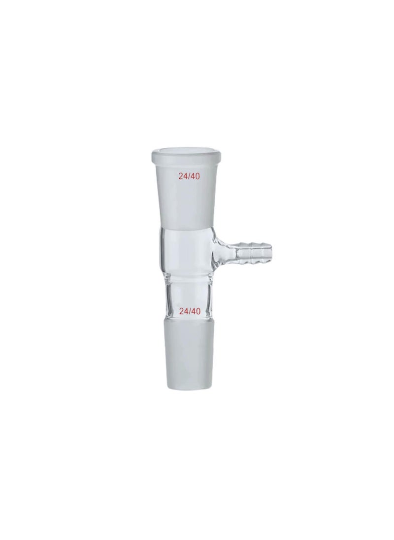 24/40,Gas Inlet Adapter with Hose Connection,Ground Joint,Lab Glassware