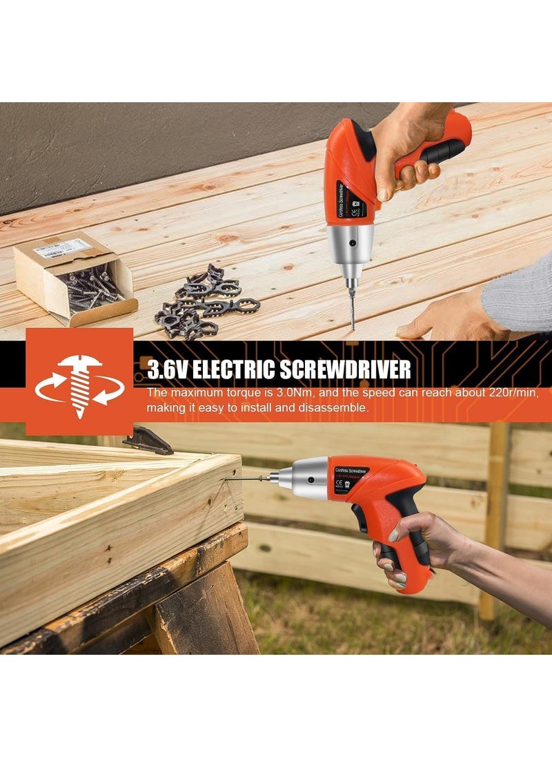 PAGALY PAGALY Cordless Drill Machine with Bits Holder with LED Light 45 in 1 Screwdriver Drill Machine Reverse And Forward Cordless Rechargeable Screwdriver Tools Kit for Home Office  - Image 5