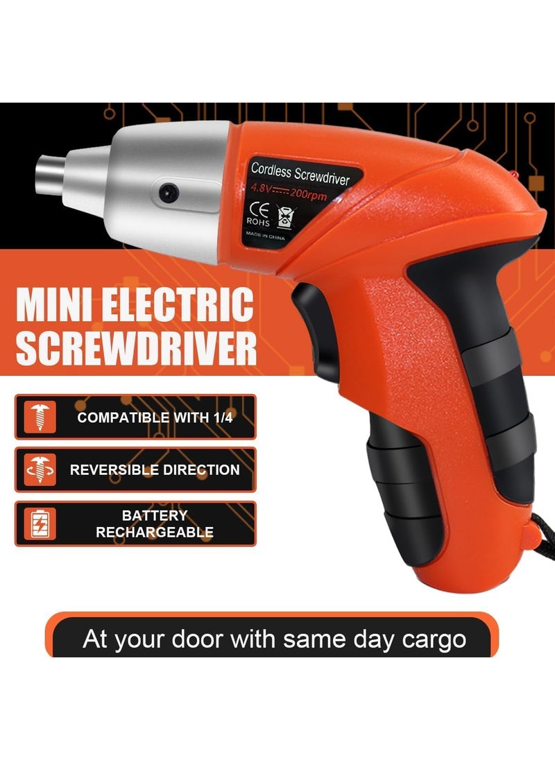 PAGALY PAGALY Cordless Drill Machine with Bits Holder with LED Light 45 in 1 Screwdriver Drill Machine Reverse And Forward Cordless Rechargeable Screwdriver Tools Kit for Home Office  - Image 3