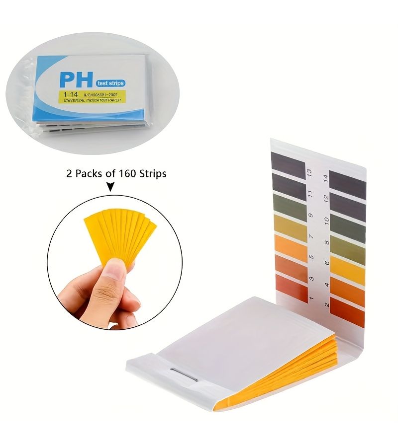 2 Boxes Of 160 Multiscene Ph Test Strips For Family Swimming Pools Acid Base Test Strips - Image 1