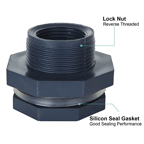 FVIEXE PVC Bulkhead Fitting (1 Inch) - Image 3