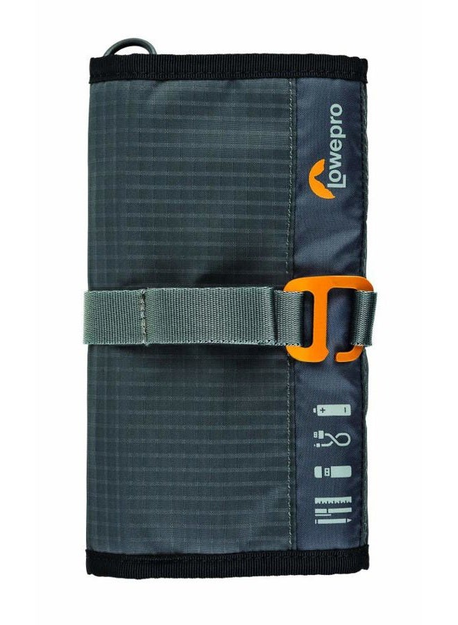 Lowepro GearUp Wrap: Compact Travel Organizer for Phone Cables, Adapters, USB Memory Sticks and Small Devices,Dark Grey - Image 2