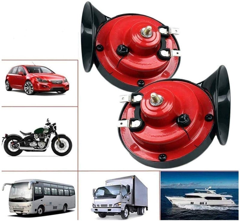 300db بوق مزدوج حزمة 12 فولت شاحنات قطارات سفن دراجات نارية قطع غيار سيارات بديلة حمراء