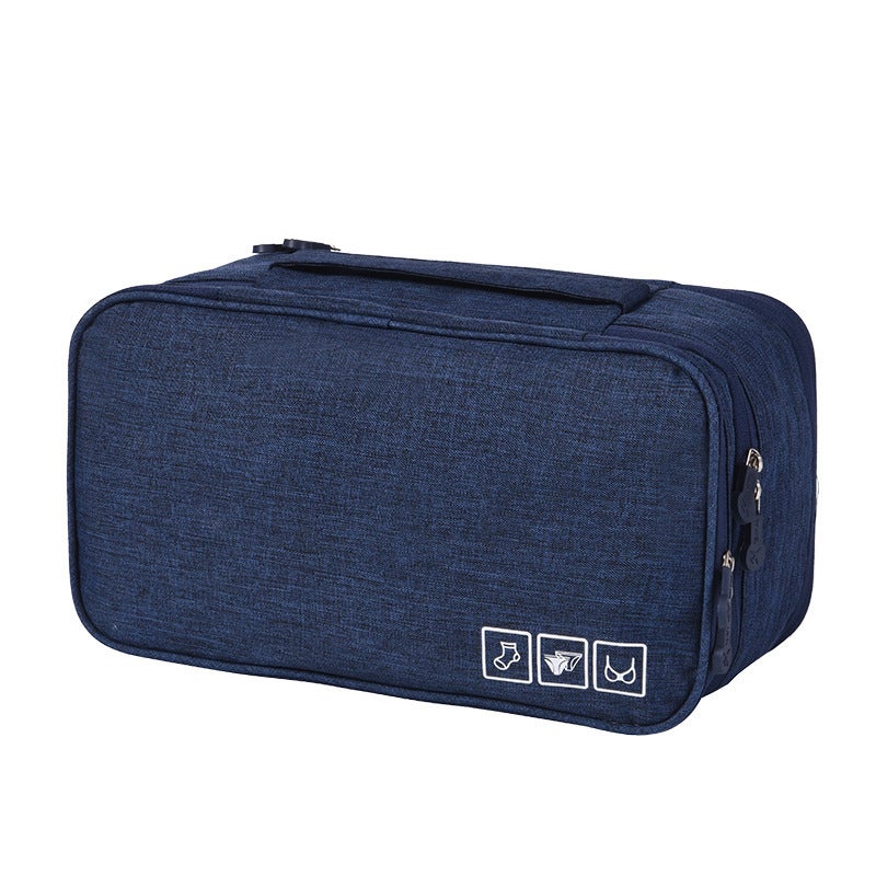Bra Socks Storage Bag Wardrobe Underwear Storage Household Large Capacity Multi-functional Portable Dust-proof Storage Bag Dark blue 