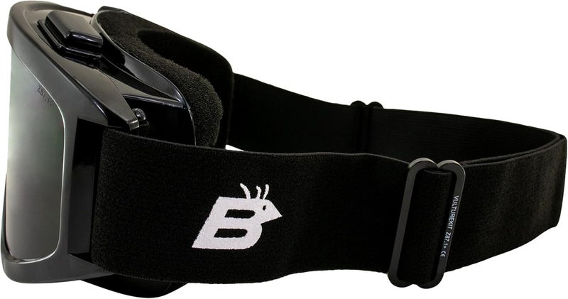 Birdz Vulture OTG Fit-Over Motorcycle Goggles Kit with Black Frame and Interchangeable Lenses - Image 5