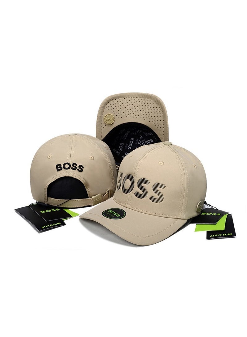 BOSS Beige Baseball Cap