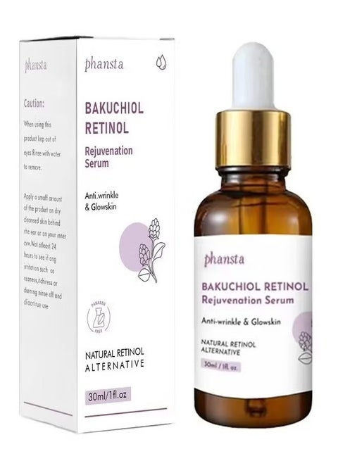 Bakuchiol Retinol Serum, Retinol Rejuvenation Serum for Anti-Wrinkles and Glowskin, Retinol Face Serum for Men & Women