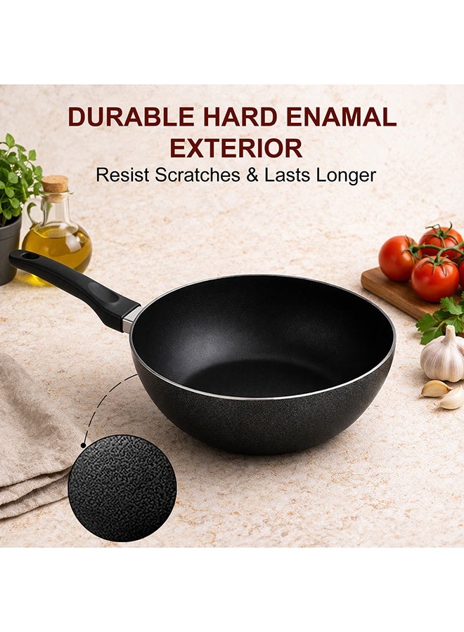 سونكس مقلاة سونيكس الملكية غير اللاصقة، قطر 24 سم، سعة 3 لتر، عمق 8 سم، طلاء تيفلون عالي الجودة خالٍ من مادة PFOA مع مقبض مريح مقاوم للحرارة، تجربة طهي آسيوية أصيلة، تصميم متين - Image 5