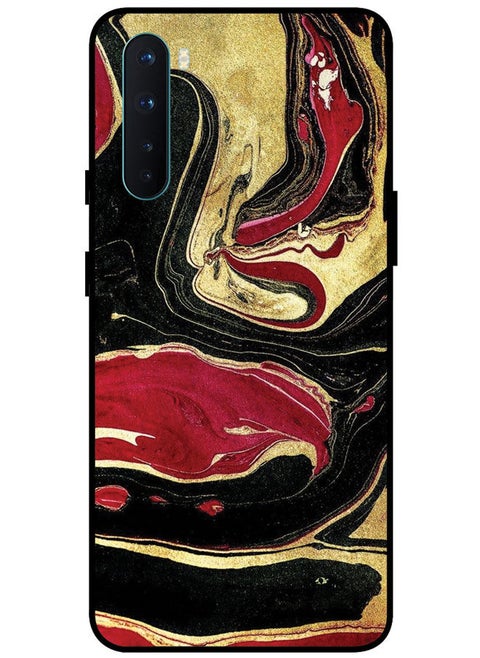 Protective Case Cover For OnePlus Nord Smart Series Printed Protective Case Cover for OnePlus Nord Red & Gold Texture