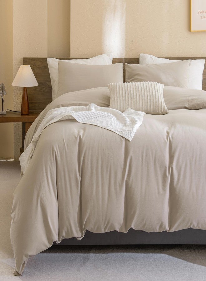 CozyTide Cotton Twin Comforter,Soft Solid Linen Feel Textured Bedding Comforters & Sets,3 Pieces Lightweight Fluffy Kids Twin Bedding Set for All Season - Image 2