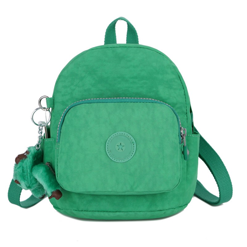 Cute Monkey Mini Backpack Versatile Womens Satchel Emerald green 