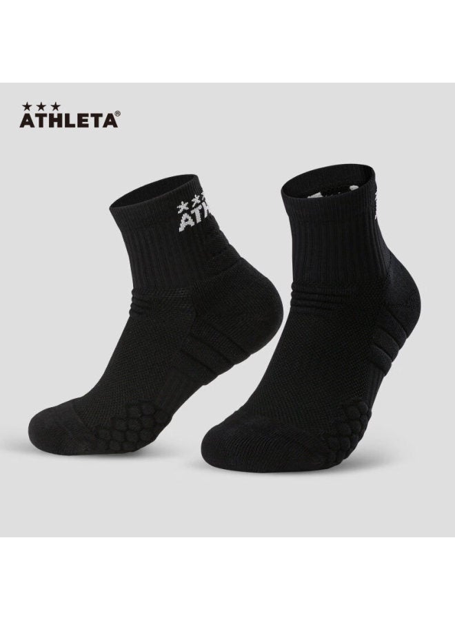 Athleta Sports Socks Uni Running Training Sweat-absorbing Terry Sole Professional Sports Socks Black - Image 4