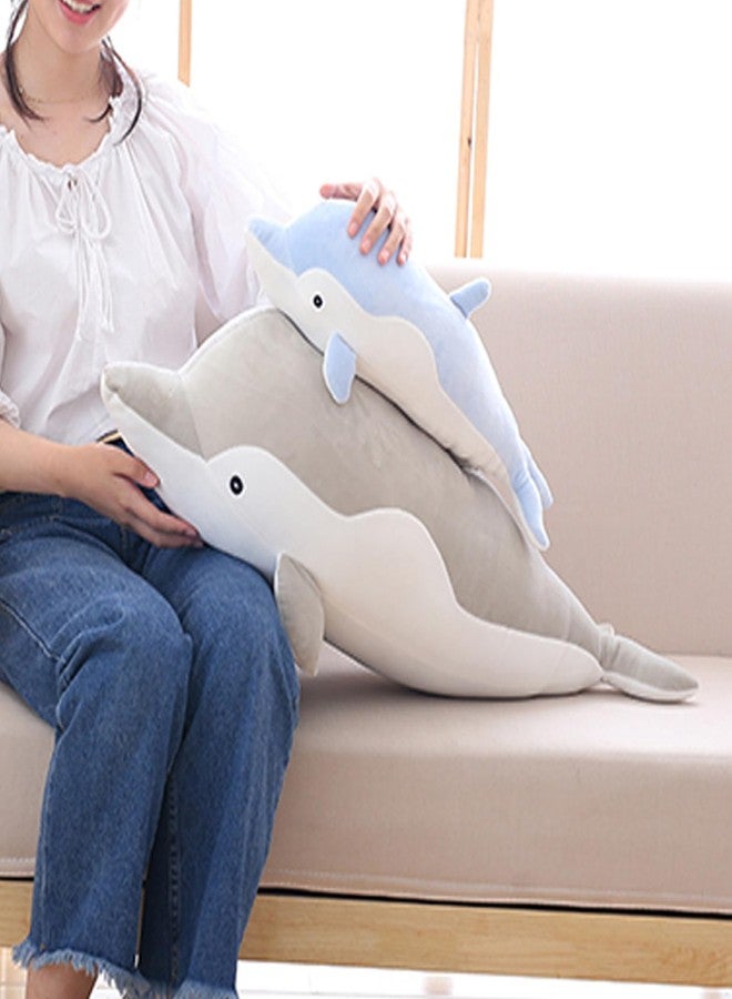 Levenkeness Dolphin Plush Hugging Pillow, Soft Large Dolphins Stuffed Animal Toy Doll Gifts for Kids, Valentine, Christmas, Bedding (19.7") - Image 4