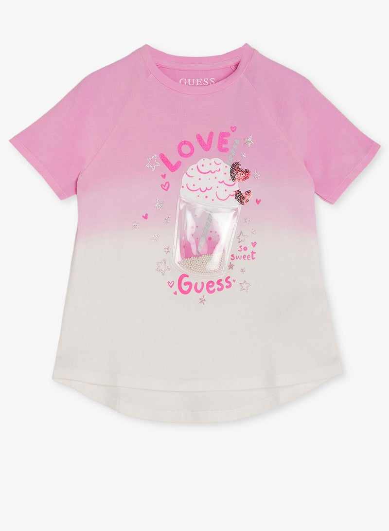 GUESS Infant Graphic Crew Neck T-Shirt - Image 2