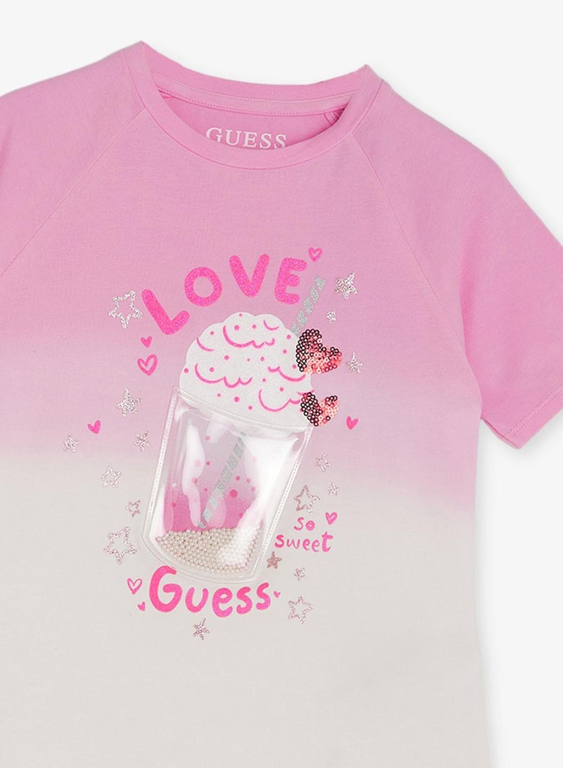 GUESS Infant Graphic Crew Neck T-Shirt - Image 4