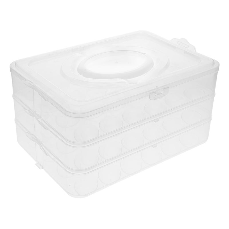 Stackable Egg Storage Box With Lid And Handle For Refrigerator Kitchen Organizer - Image 2