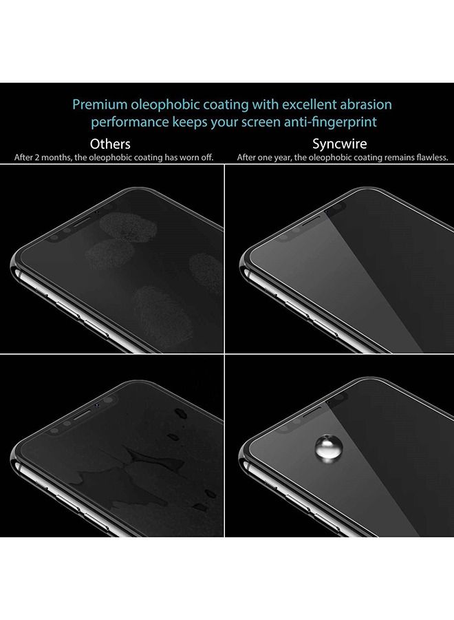 Apple iPhone X واقي شاشة من الزجاج المقوى 9H صلابة سهلة التركيب وخالي من الفقاعات - Image 5