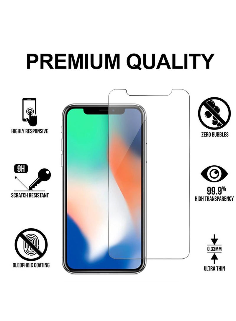 Apple iPhone X واقي شاشة من الزجاج المقوى 9H صلابة سهلة التركيب وخالي من الفقاعات - Image 2