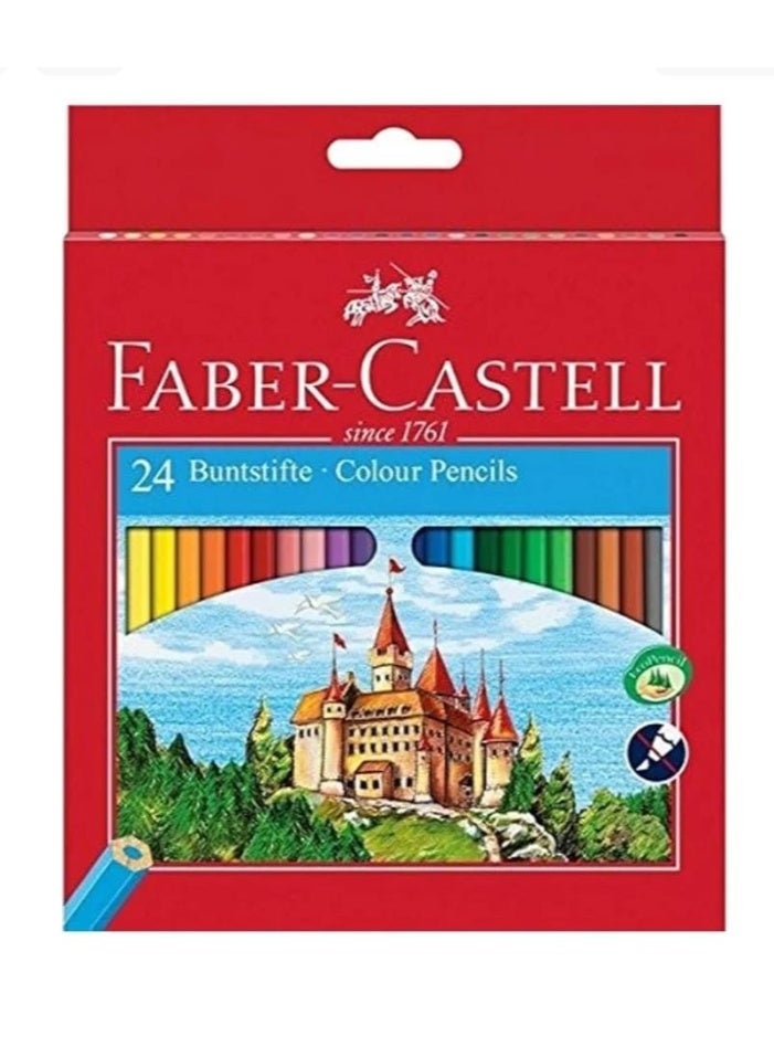 FABER-CASTELL Faber-Castell 24-color long wood colors