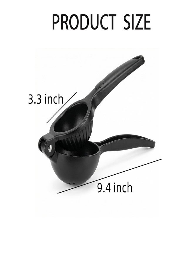 ZORGONS Heavy Duty Lemon Squeezer, Zinc Alloy Manual Lemon Juicer Hand Press with Threaded Groove for Maximum Juice - Perfect for Limes, Small Oranges, Citrus Fruits (Black) - Image 2