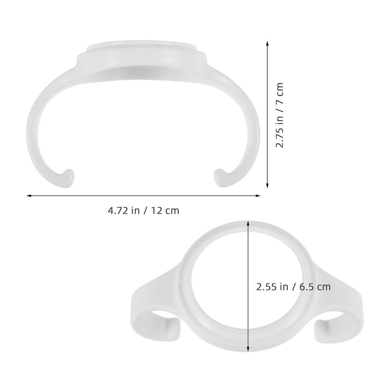 Wide Mouth Bottle Handles Non Slip Ergonomic Plastic Grip Easy Install Clean Feeding Accessories White 4 Pieces - Image 3