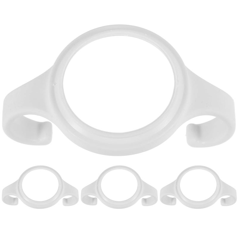 Wide Mouth Bottle Handles Non Slip Ergonomic Plastic Grip Easy Install Clean Feeding Accessories White 4 Pieces - Image 2