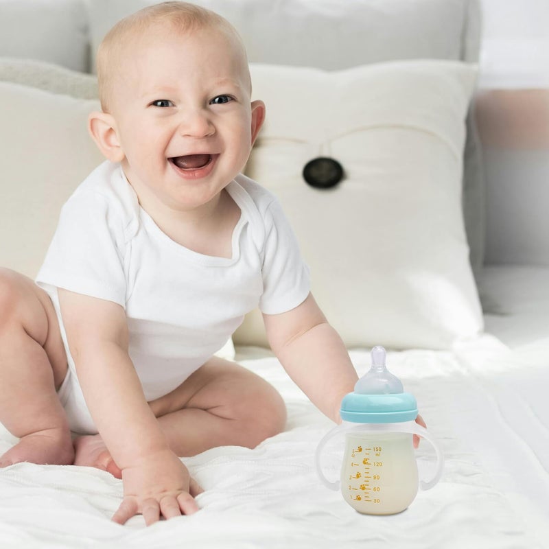 Wide Mouth Bottle Handles Non Slip Ergonomic Plastic Grip Easy Install Clean Feeding Accessories White 4 Pieces - Image 5