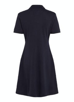 TOMMY HILFIGER Women's Stripe Open Placket Polo Dress -  Cotton blend, Blue  - Image 4