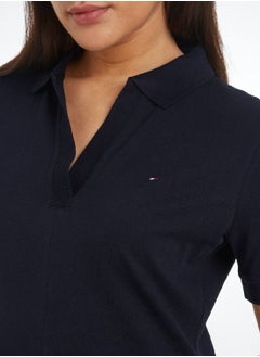 TOMMY HILFIGER Women's Stripe Open Placket Polo Dress -  Cotton blend, Blue  - Image 5