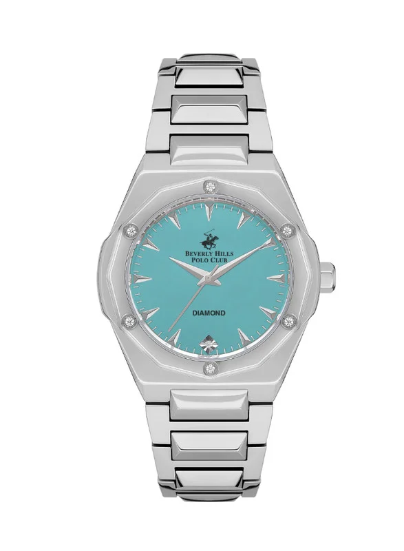 BEVERLY HILLS POLO CLUB Beverly Hills Polo Club BP3561X.300 Women's Analog Display Watch & Metal Strap Silver