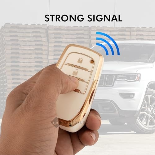 SHOPOFLUX TPU Key Cover Compatible with Toyota Fortuner | Fortuner Legender | Innova Hycross | Invicto 3 Button Smart Key (Pack 2 Black & White) - Image 3